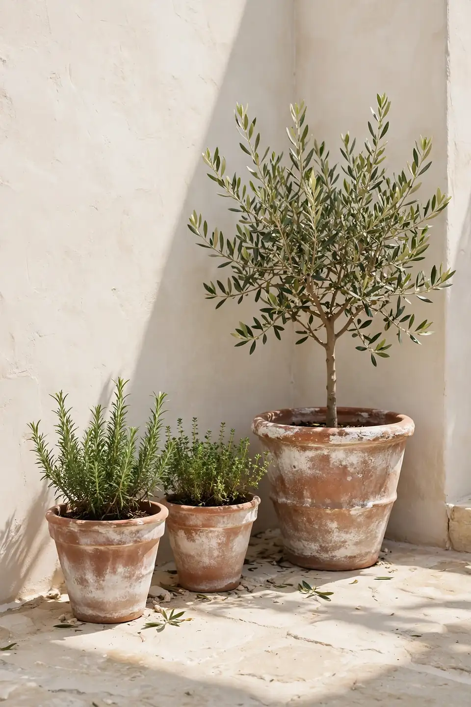 Aged Terracotta Pots