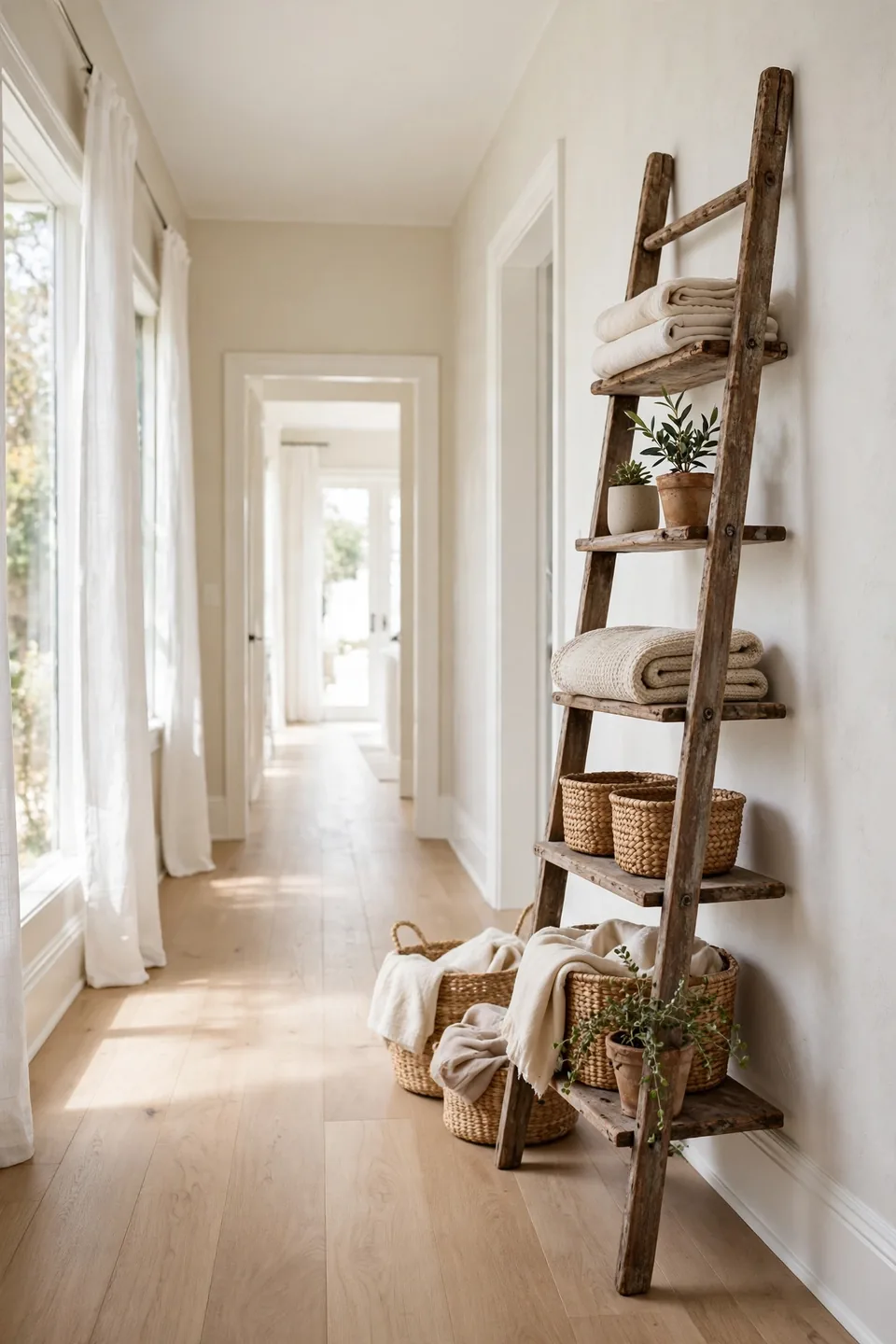Rustic Ladder Shelf