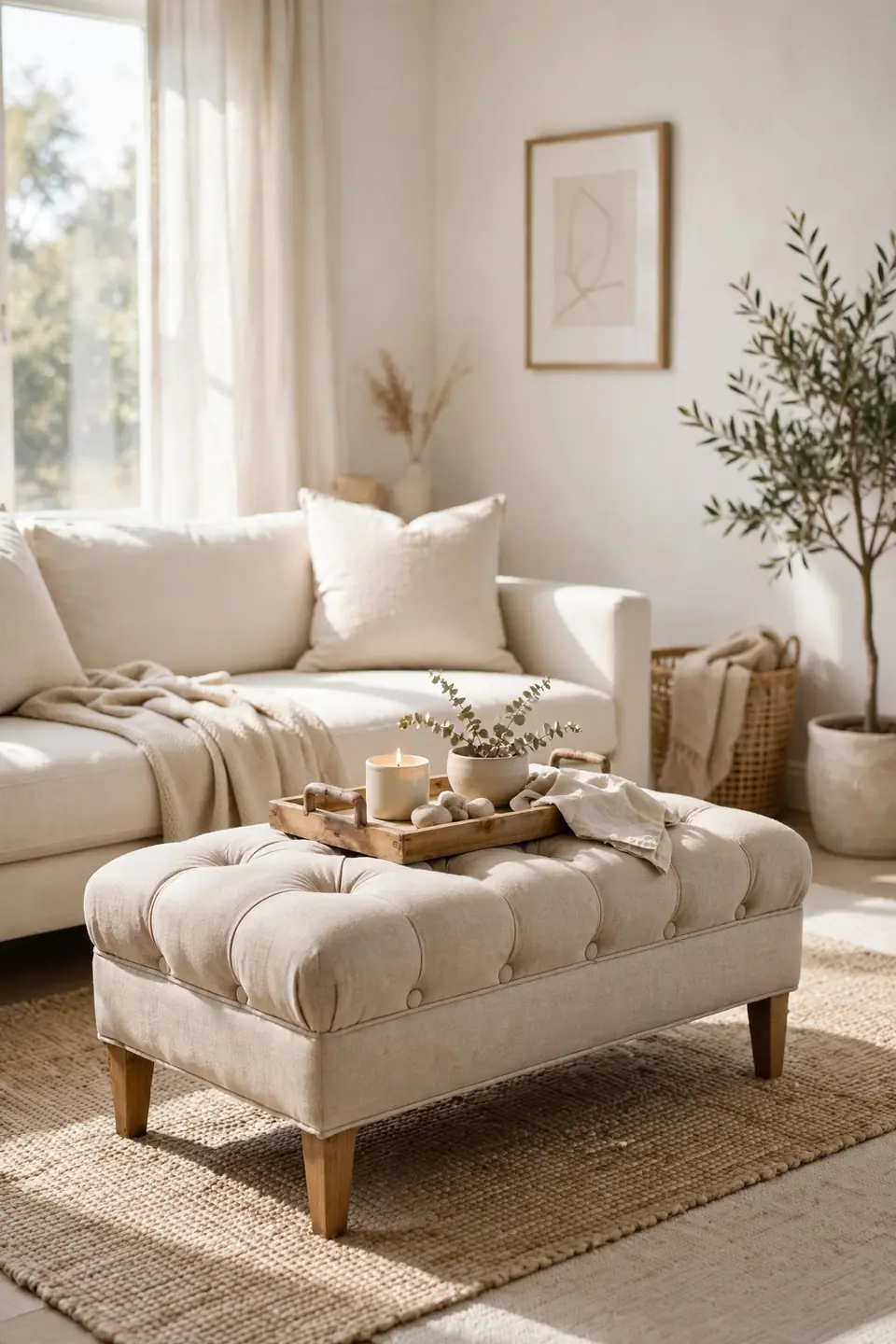 Tufted Ottoman Bench