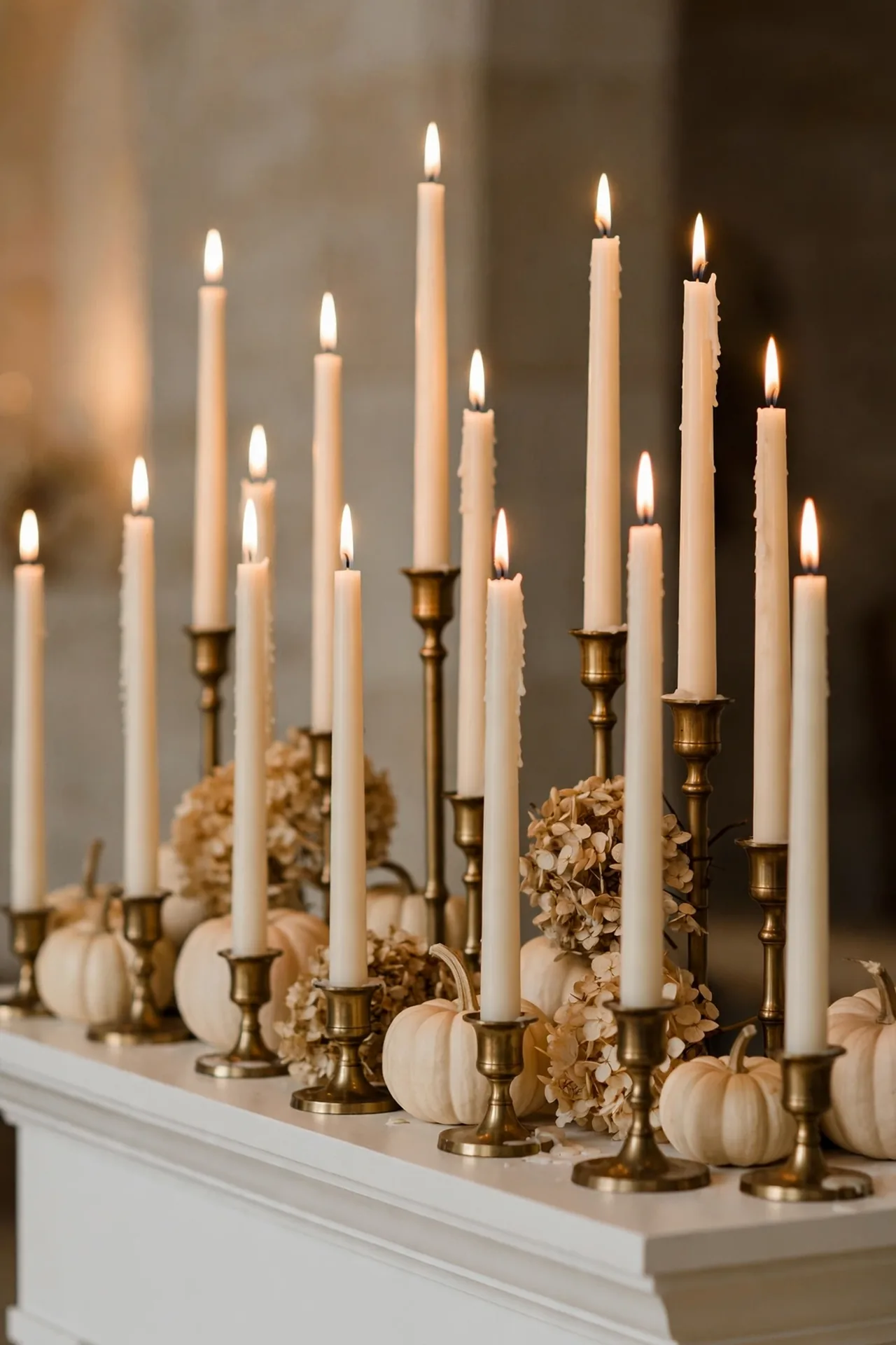 Taper candle rows