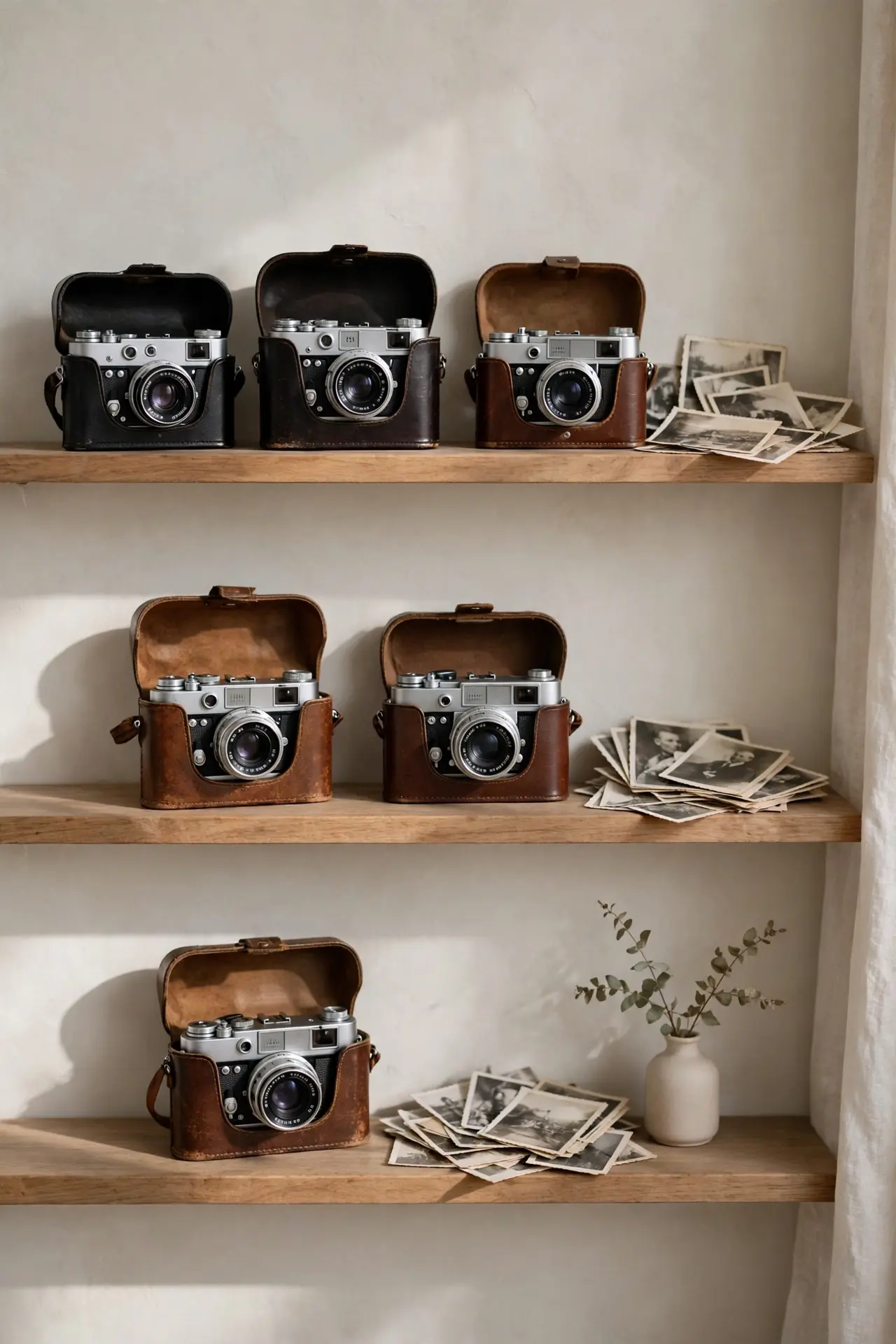 Vintage Camera Shelf