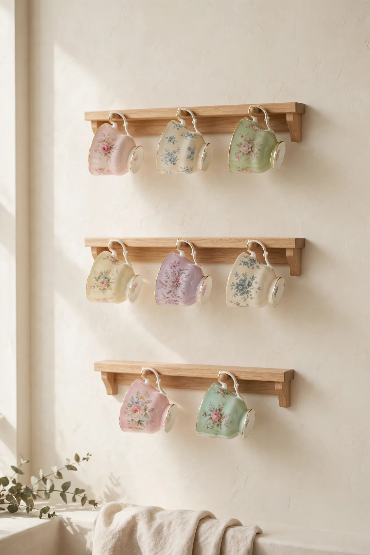 Vintage Tea Cup Display