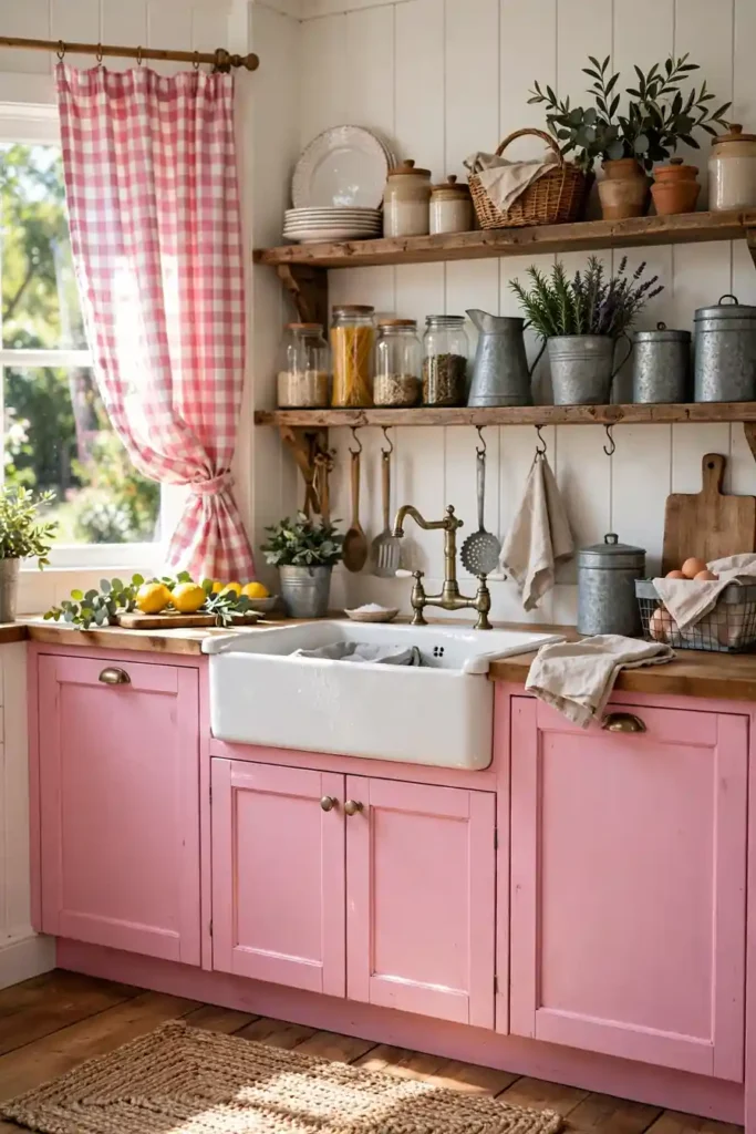 Candy Pink Farmhouse Look