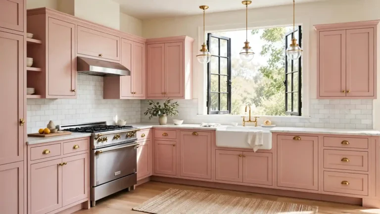 vintage pink kitchen cabinet ideas