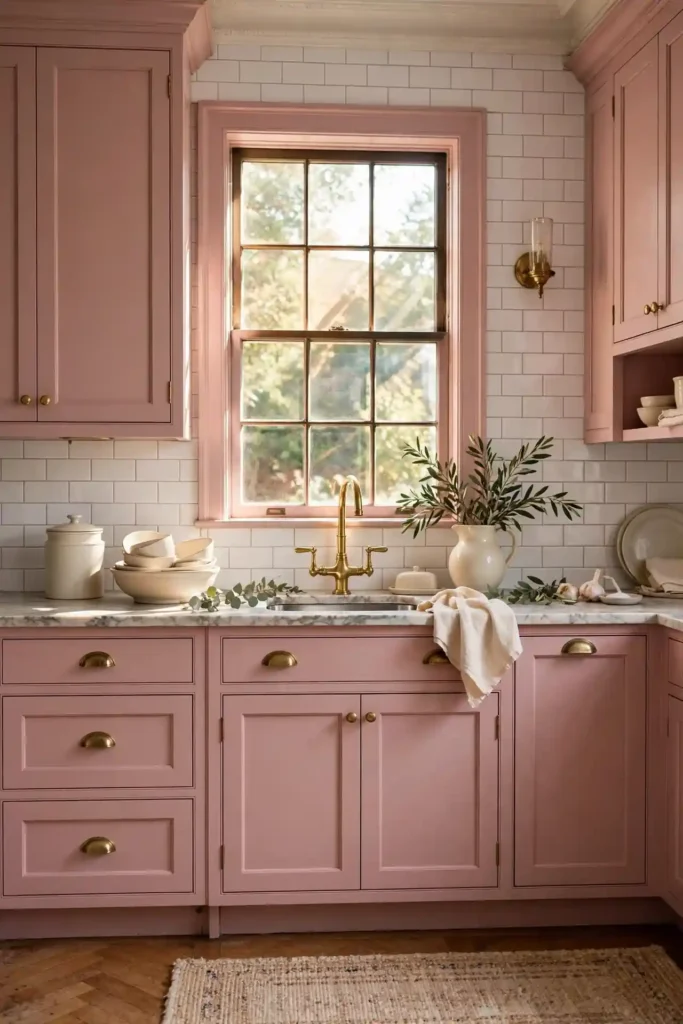 Pink and Brass Accents