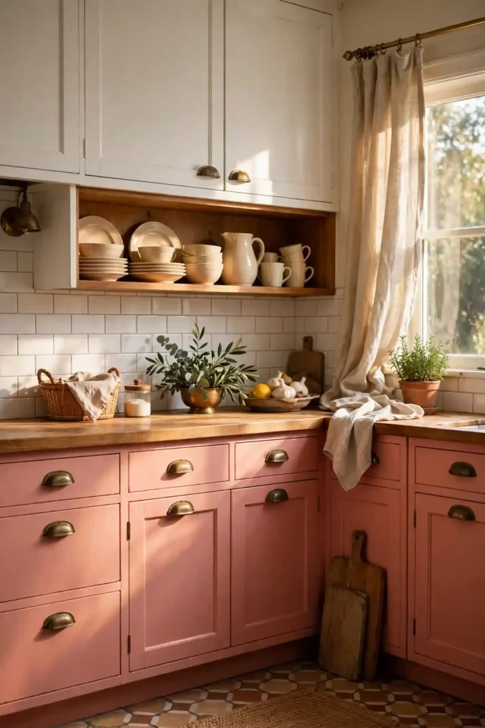 Salmon Pink Vintage Charm