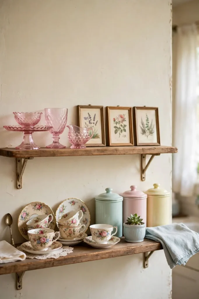 Charming vintage pink kitchen decor ideas