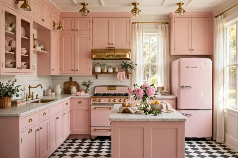 vintage pink kitchen decor ideas