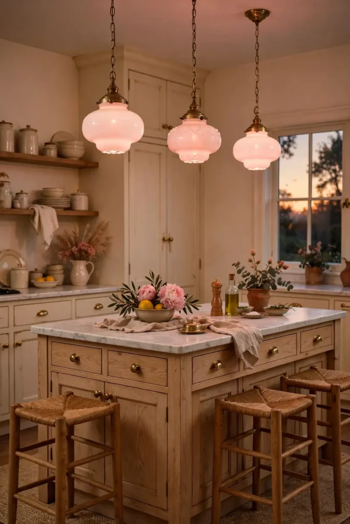 Milk Glass Pendants