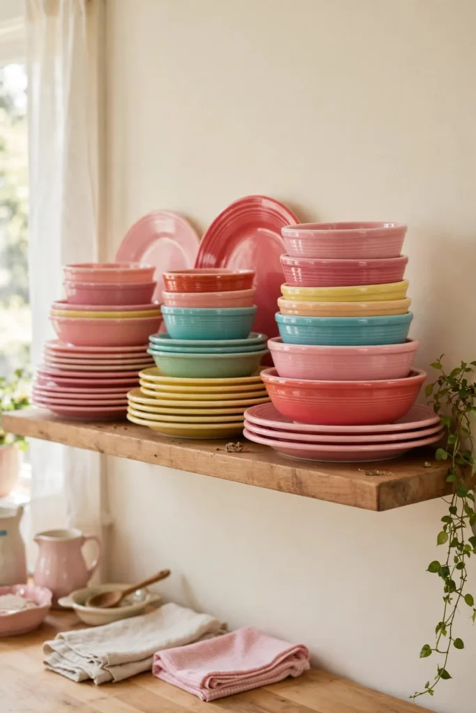 Pink Fiestaware Display