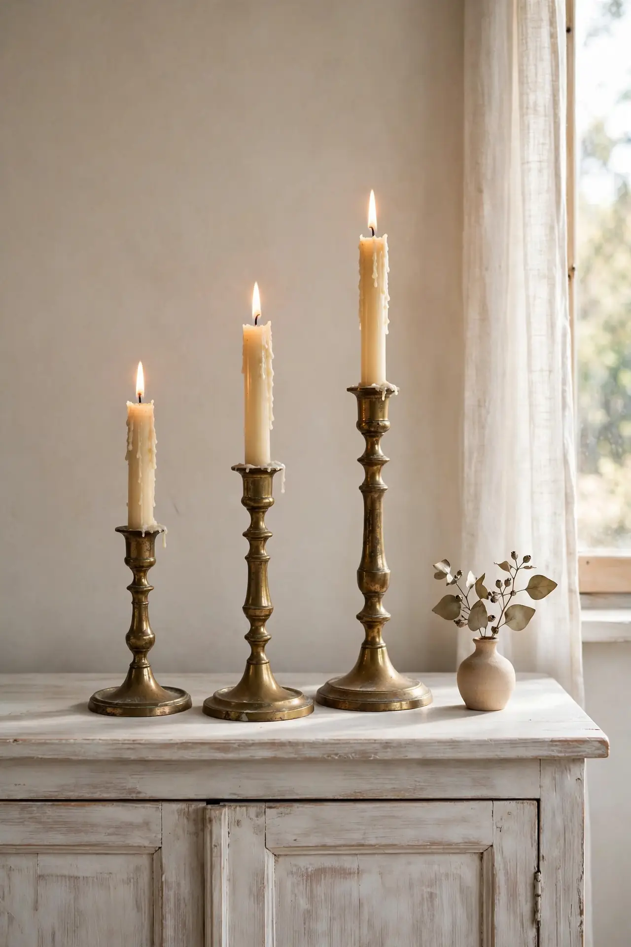 Brass Candlestick Trio