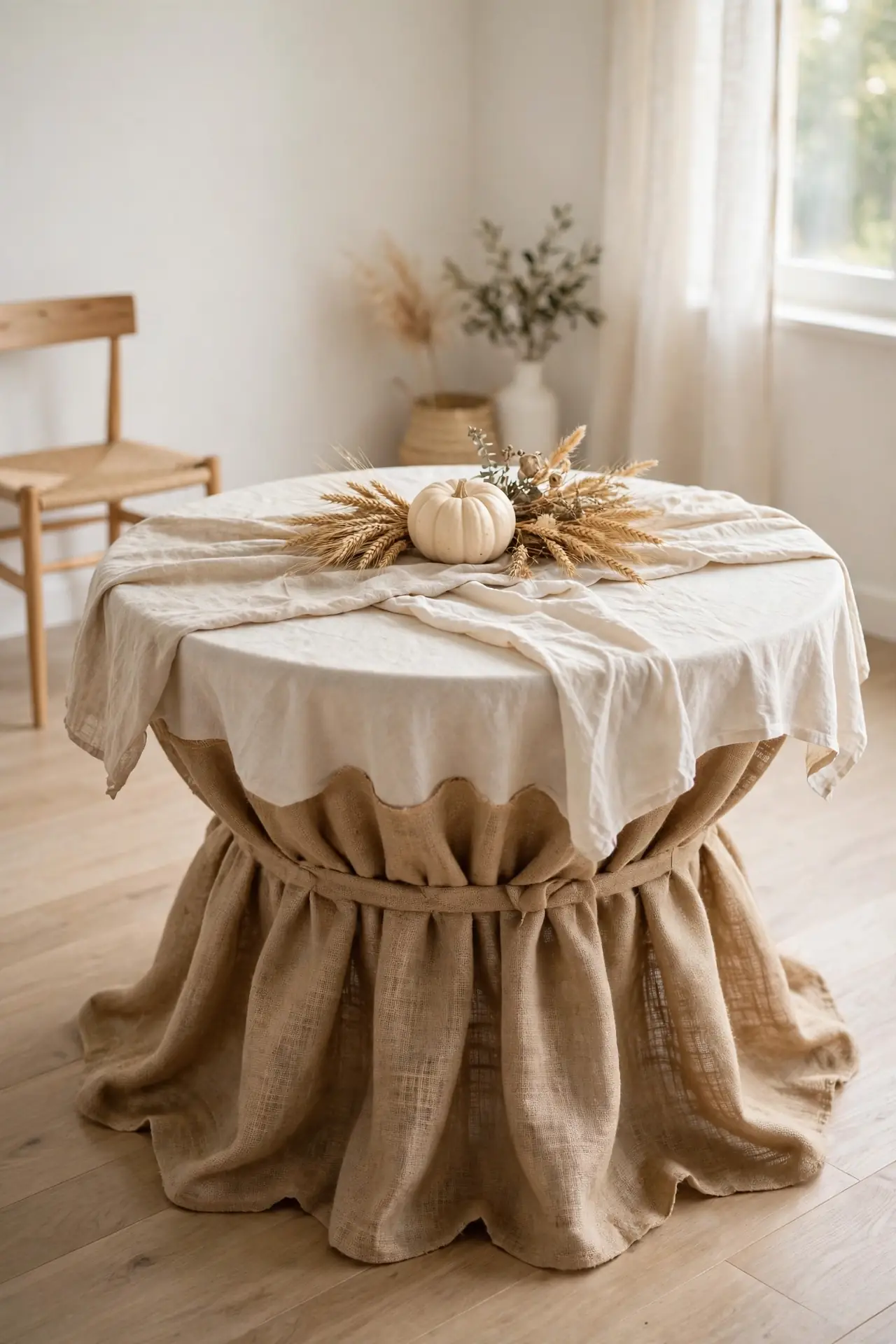 Burlap Table Skirt