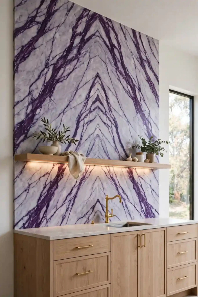Dramatic Veined Backsplash