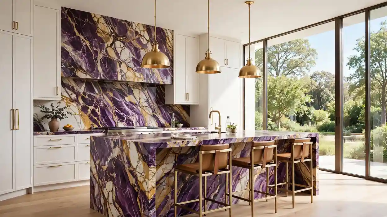 viola marble kitchen design ideas