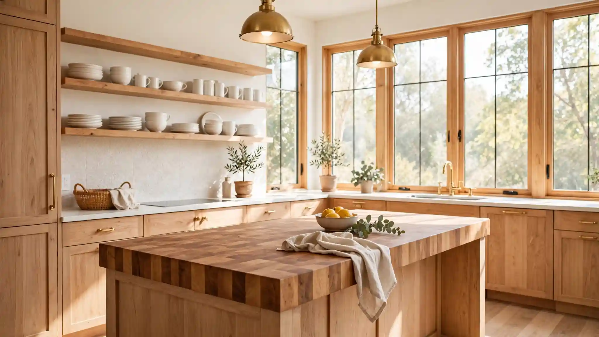 warm wood kitchen decor ideas