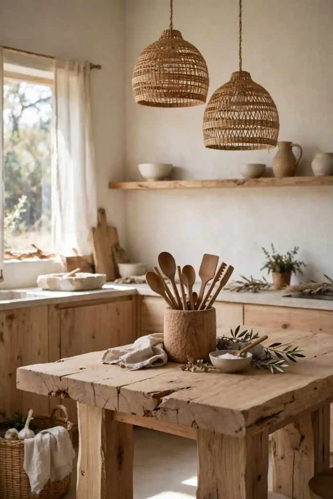 Natural warm wood kitchen decor ideas