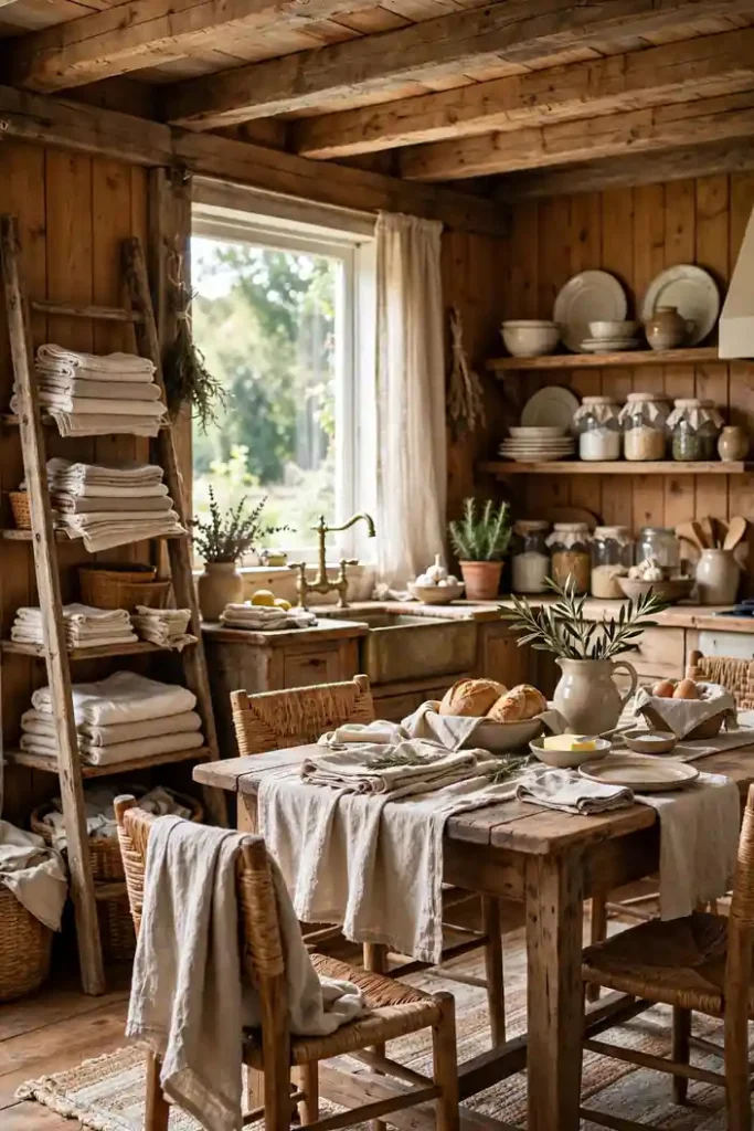 Rustic warm wood kitchen decor ideas