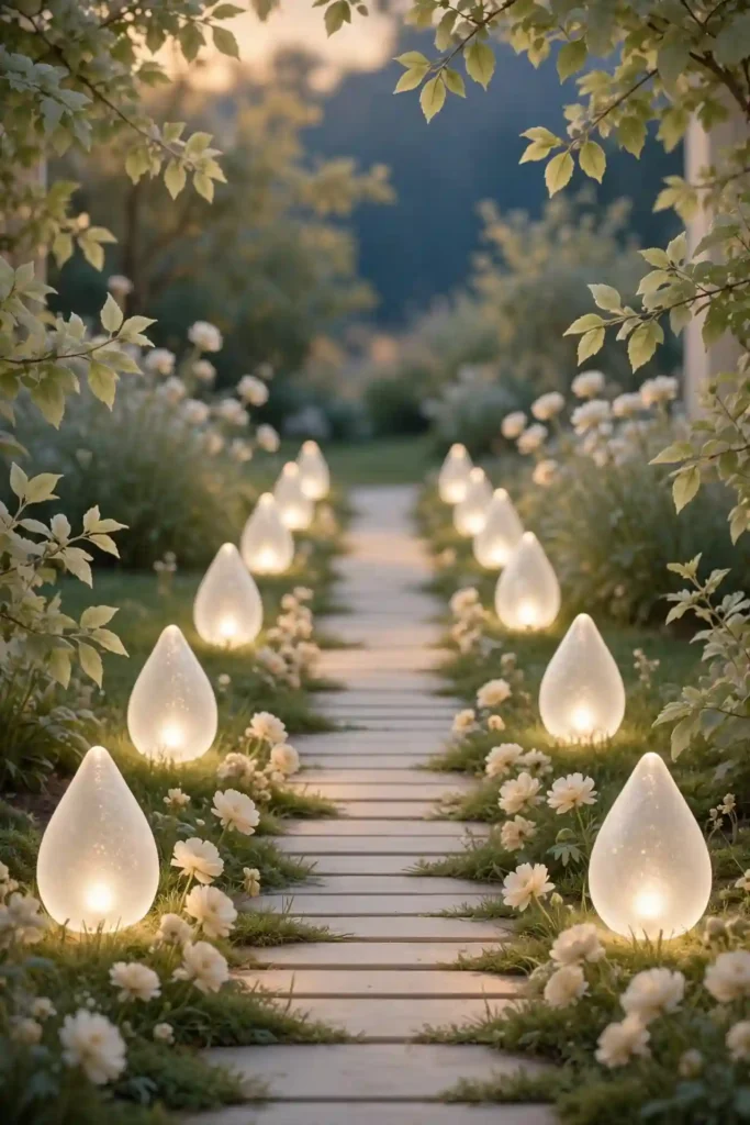 Dainty Dewdrop Path Lights