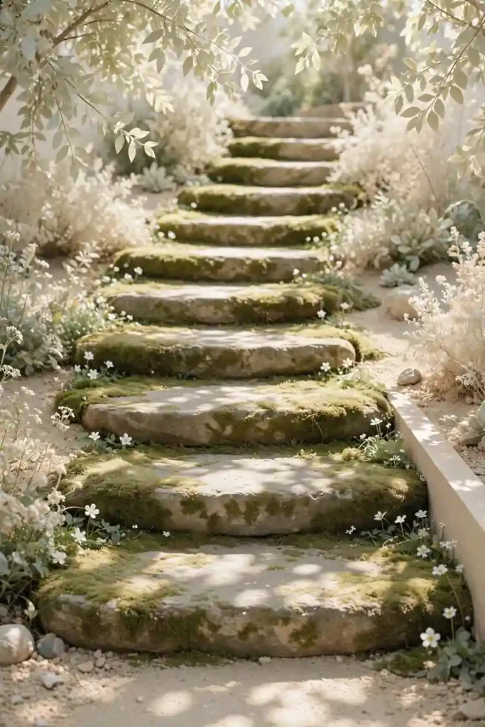 Mossy Stone Cottage Steps