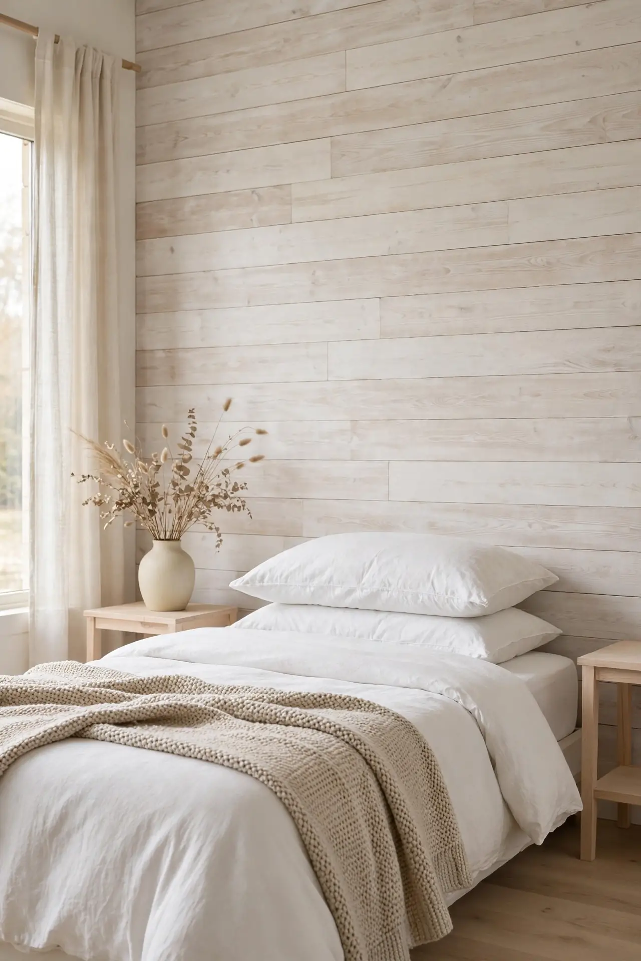 Bleached Wood Accent Wall