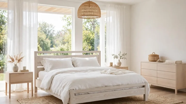 white and wood bedroom decor ideas