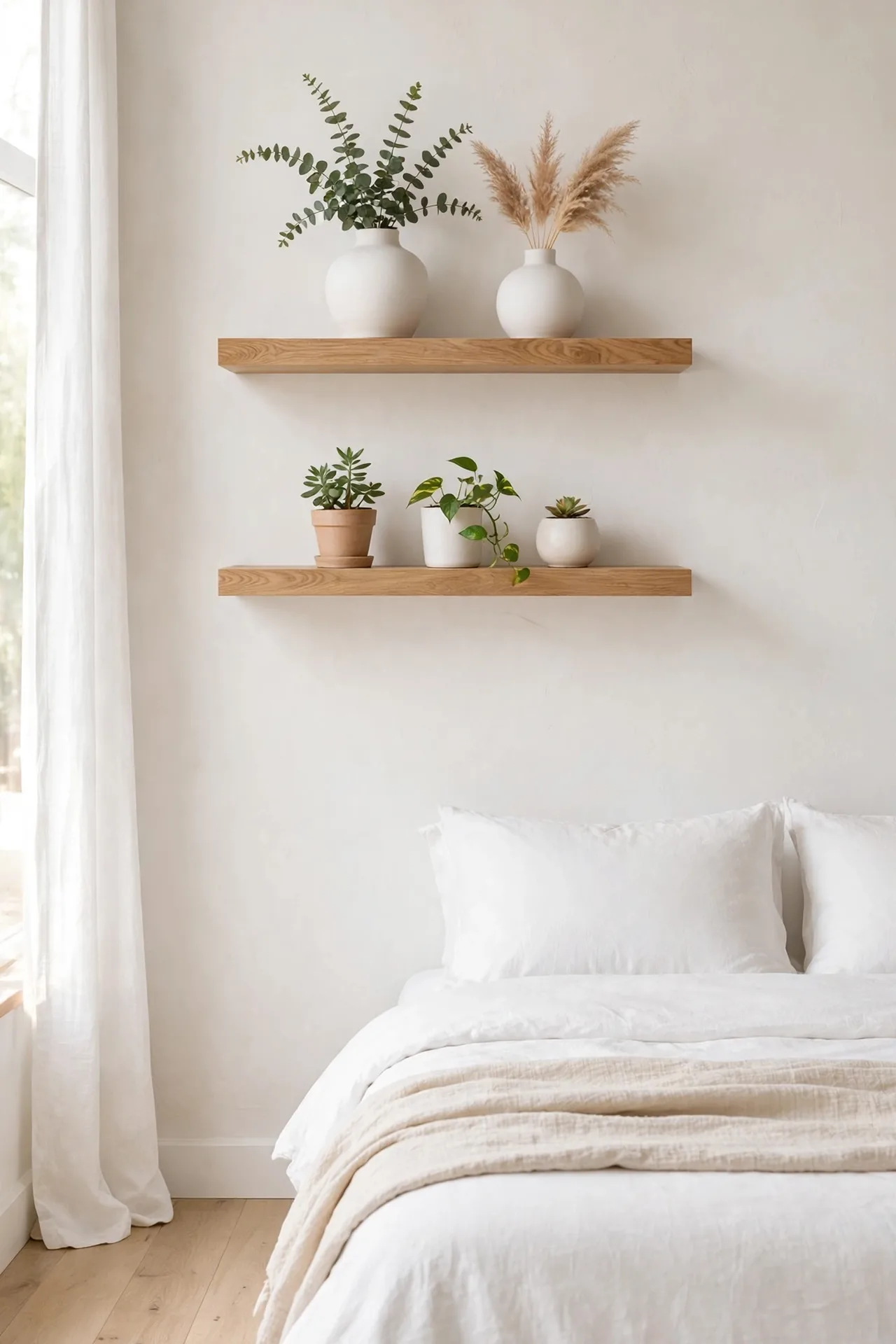 Oak Floating Shelves