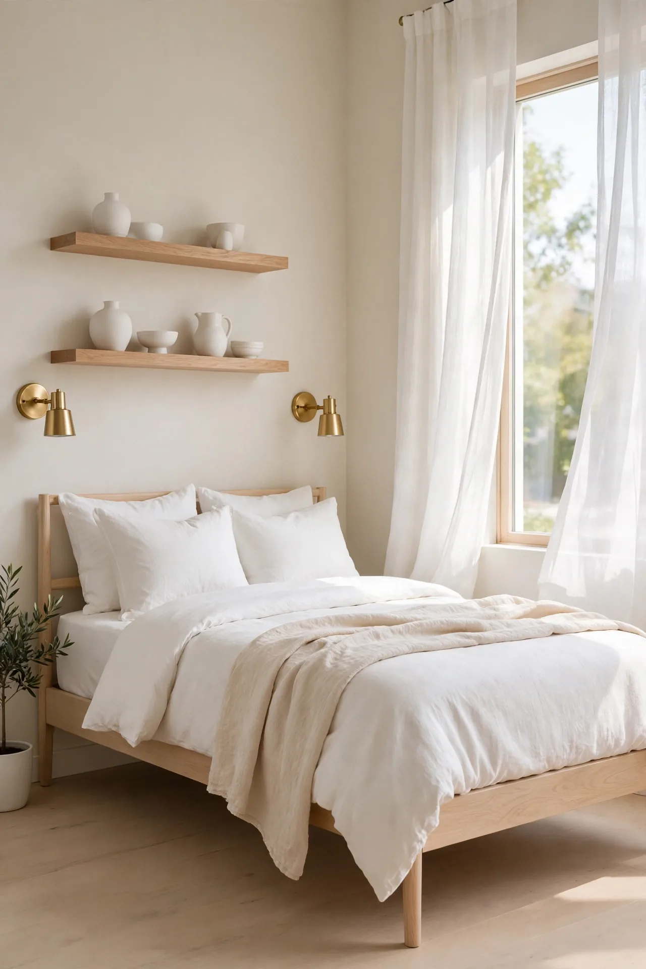 Small White and Wood Bedroom Decor Ideas