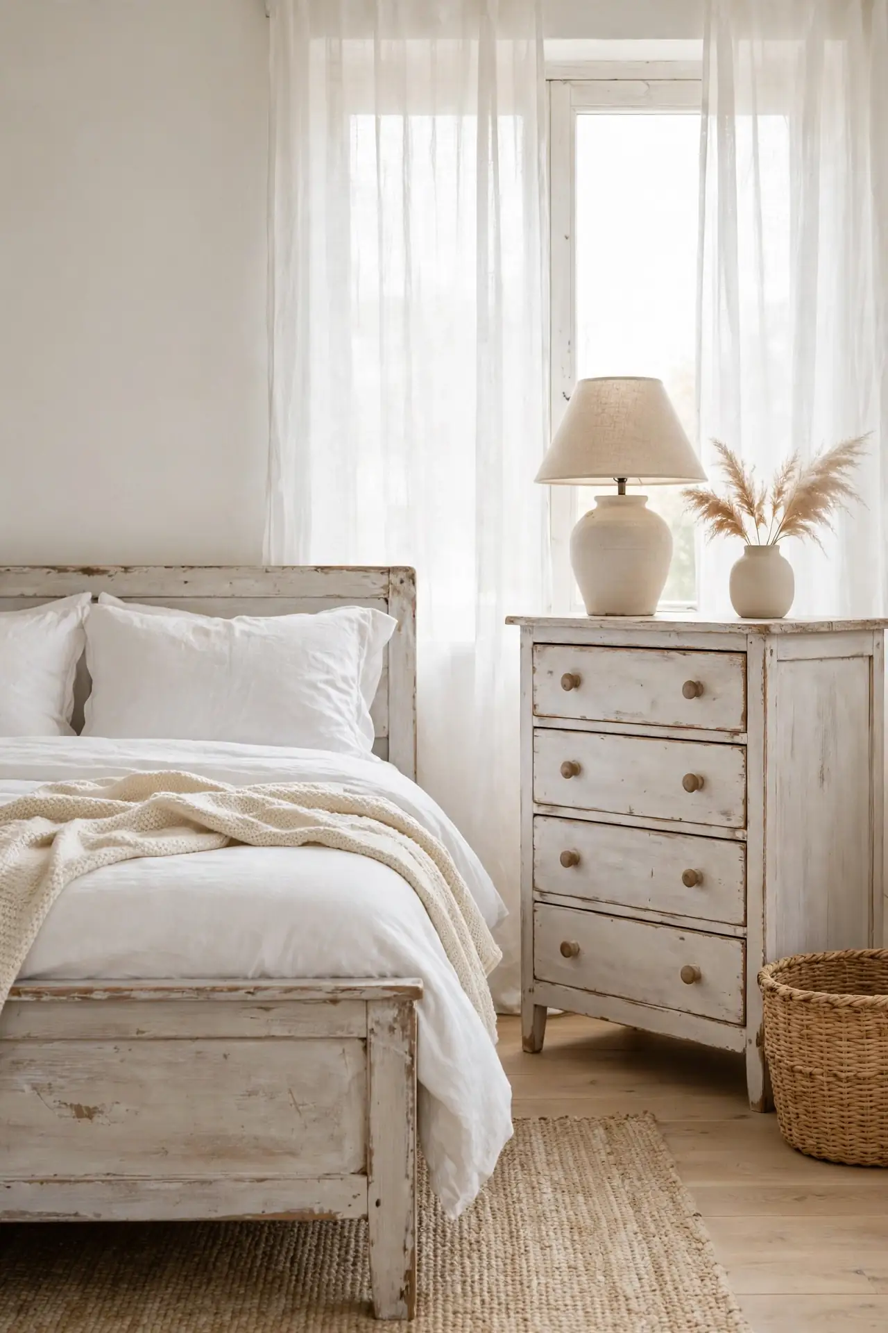 White and Wood Bedroom Decor Ideas on a Budget