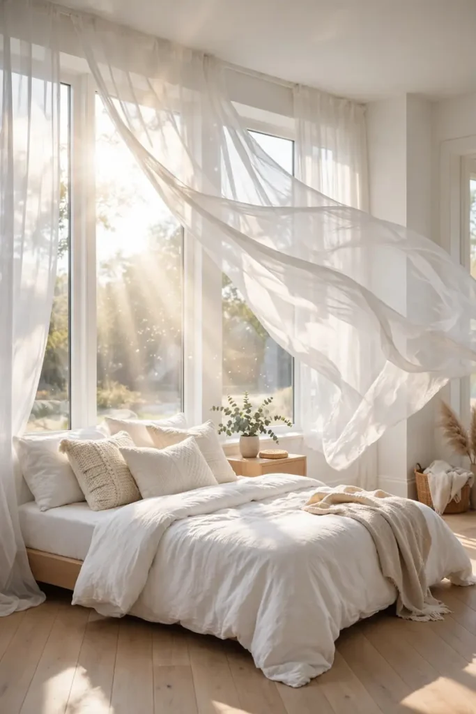 Sheer White Curtains