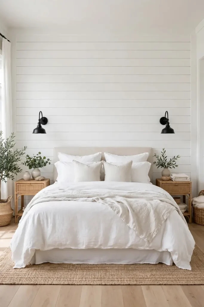 White Shiplap Wall