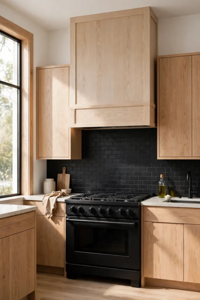 Warm Wood Range Hood