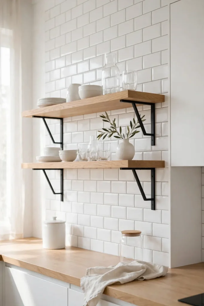 White Oak Open Shelving