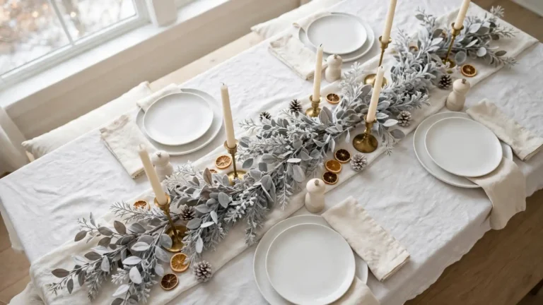 how to style a winter tablescape after christmas