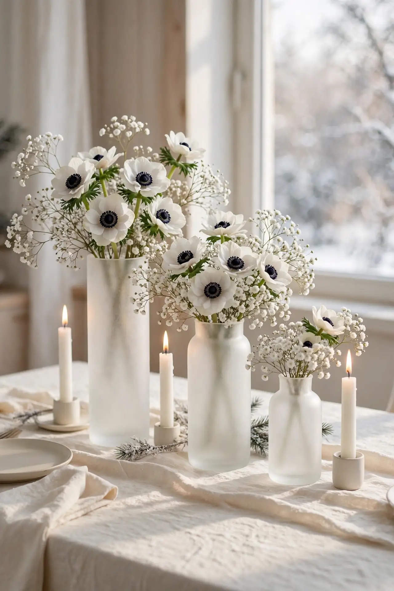 Frosted Glass Vases